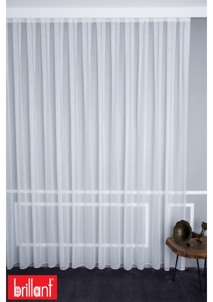 Keten Lenora 1/2 Orta Pileli Ütü Istemez Kırışmaz Yeni Sezon Salon Oda Tül Perdesi indirimleri