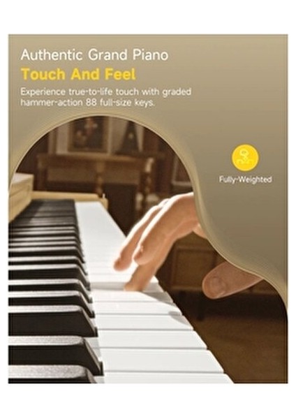 Oura R300 Dijital Piyano Light Wood Modern Tasarım ve Gerçek Tuş Hissi