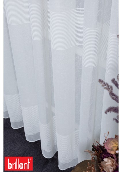 Keten Maya 1/2 Orta Pileli Ütü Istemez Kırışmaz Yeni Sezon Salon Oda Tül Perdesi