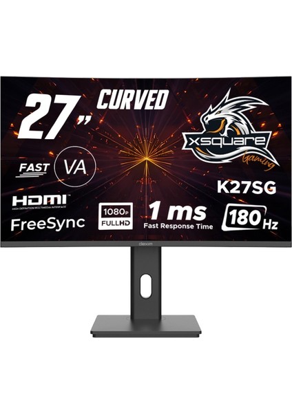 Dexim K27SG 27" 1 ms Full HD Curved IPS 180 Hz Oyuncu Monitörü