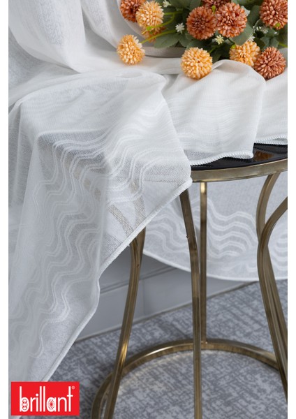 Keten Cera 1/2 Orta Pileli Ütü Istemez Kırışmaz Yeni Sezon Salon Oda Tül Perdesi