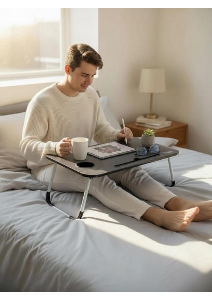 Çekmeceli Katlanır Laptop Sehpası, Tablet Sehpası, Ders Çalışma Masası fiyatları