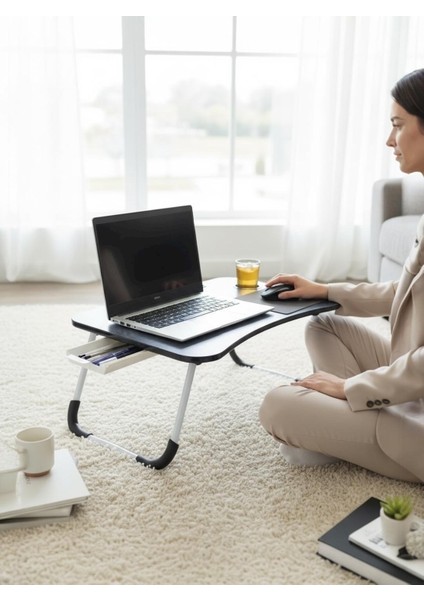 Çekmeceli Katlanır Laptop Sehpası, Tablet Sehpası, Ders Çalışma Masası fırsatları