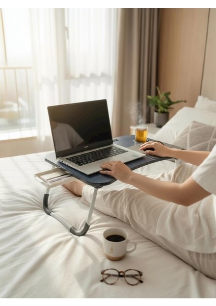 Çekmeceli Katlanır Laptop Sehpası, Tablet Sehpası, Ders Çalışma Masası indirimleri