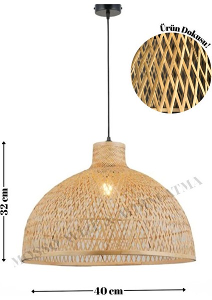 PALMA Bambu Bohem Avize | 40X100cm | E27 Duy fiyatları