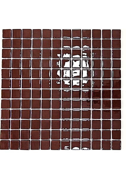Mutfak Tezgah Arası, Havuz, Banyo, Sauna, Spa, Iç , Dış, Zemin, Duvar, Kaplama ve Dekorasyon Uygulamalarında Tüm Yüzeyler Için, 25X25MM. Çikolata Kahvesi, 31.5X31.5CM. Fileli Cam Mozak.