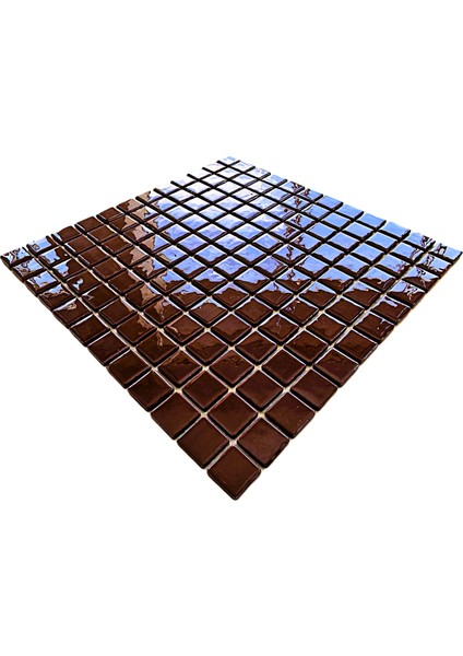 Mutfak Tezgah Arası, Havuz, Banyo, Sauna, Spa, Iç , Dış, Zemin, Duvar, Kaplama ve Dekorasyon Uygulamalarında Tüm Yüzeyler Için, 25X25MM. Çikolata Kahvesi, 31.5X31.5CM. Fileli Cam Mozak. indirimleri