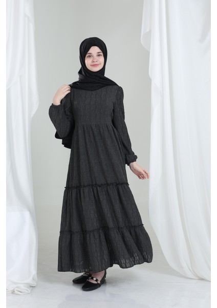 Mireya Kız Çocuk Elbise Füme