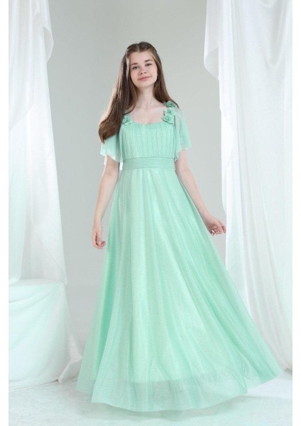 Masal Kız Çocuk Abiye Yeşil