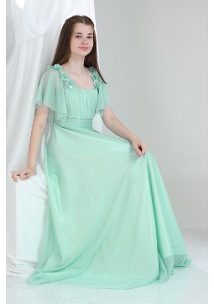 Masal Kız Çocuk Abiye Yeşil fırsatları