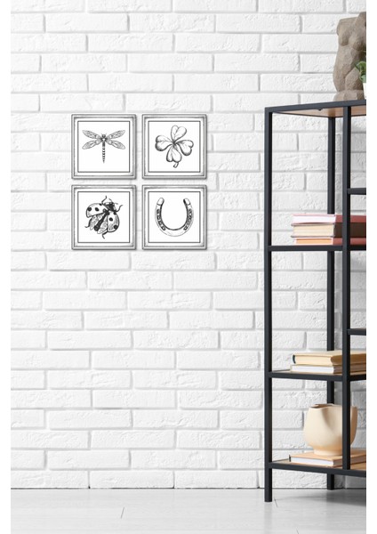 El Yapımı Ahşap Duvar Seti – Şans Sembolleri Serisi (Yusufçuk, Yonca, Uğur Böceği, Nal) indirimleri