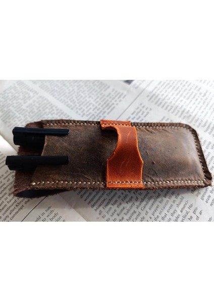 Crazy Gerçek Deri Özel Kalemleriniz Için Kalemlik ( 2*3 Kalem Için ) 27 cm \ 6 cm Lmn2 modelleri