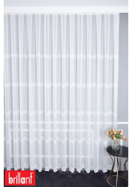 Keten Viktoria Gri 1/2,5 Normal Pileli Ütü Istemez Kırışmaz Yeni Sezon Salon Oda Tül Perdesi