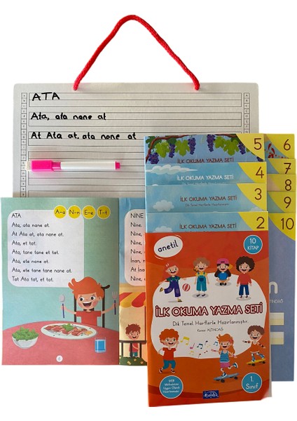 Anetil 1. Sınıf İlk Okuma Yazma Seti yazı tahtalı set