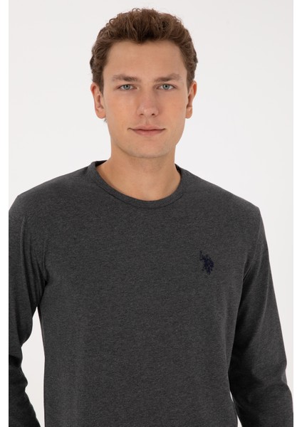 Erkek Antrasit Melanj Pijama Takım 50318602-VR081 fiyatları