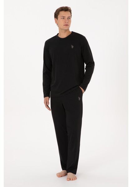 Erkek Siyah Pijama Takım 50318602-VR046