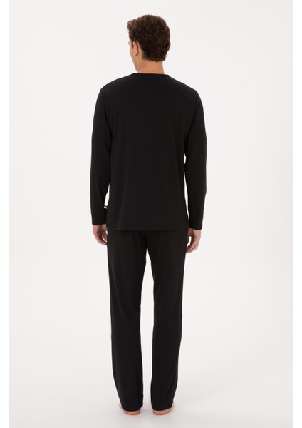 Erkek Siyah Pijama Takım 50318602-VR046 indirimleri
