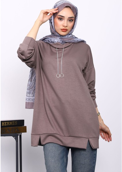 Vizon Yaka Detaylı Modal Tunik