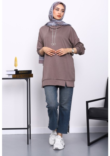 Vizon Yaka Detaylı Modal Tunik fiyatları