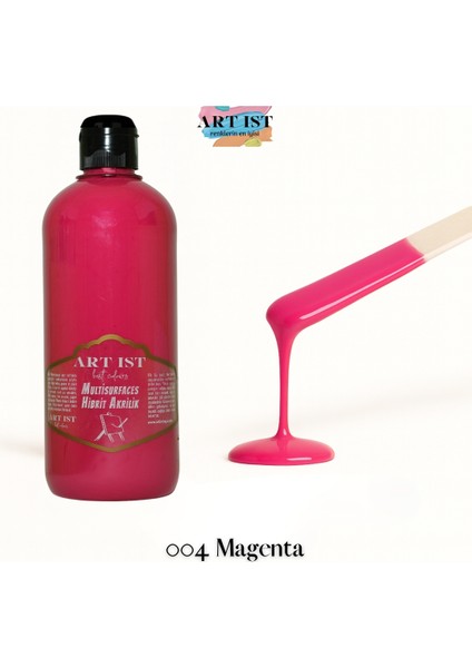 Multisurfaces Hibrit Akrilik Boyalar 500ML - 004 Magenta