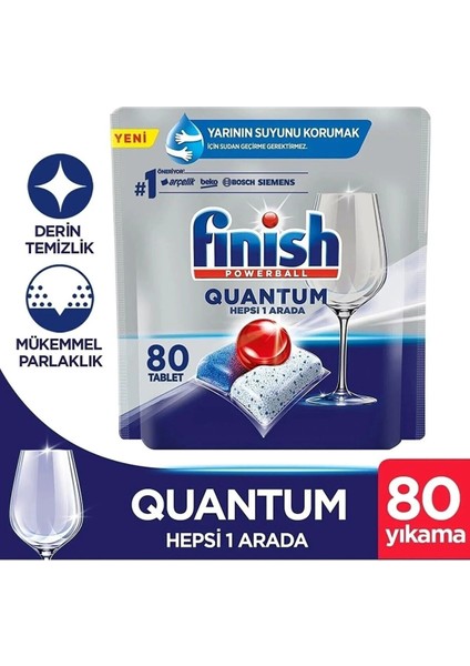Quantum Bulaşık Makinesi Tableti 80'li