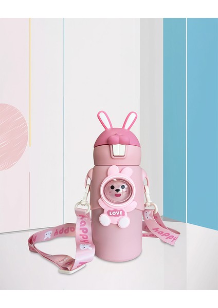Pembe Tavşan Kulaklı Çoçuk Termosu Paslanmaz Çelik fiyatları