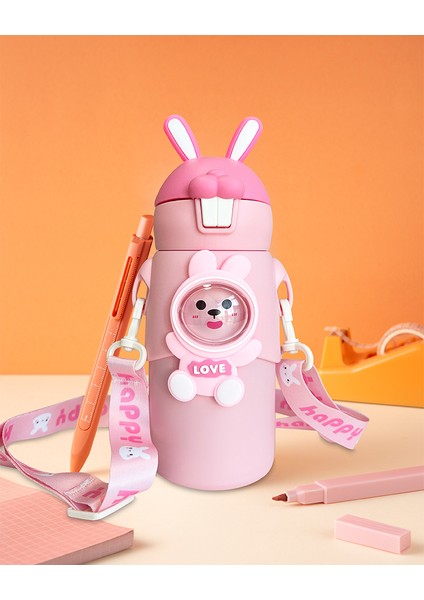 Pembe Tavşan Kulaklı Çoçuk Termosu Paslanmaz Çelik modelleri