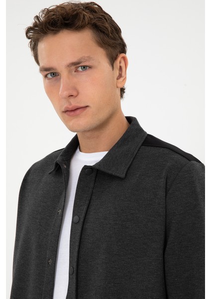 Erkek Antrasit Gömlek Örme 50300041-VR006 fiyatları