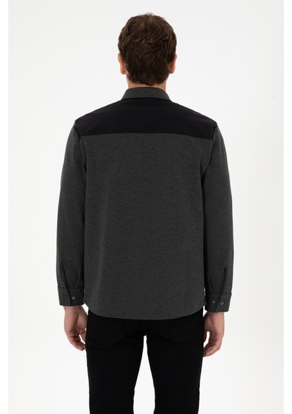 Erkek Antrasit Gömlek Örme 50300041-VR006 indirimleri