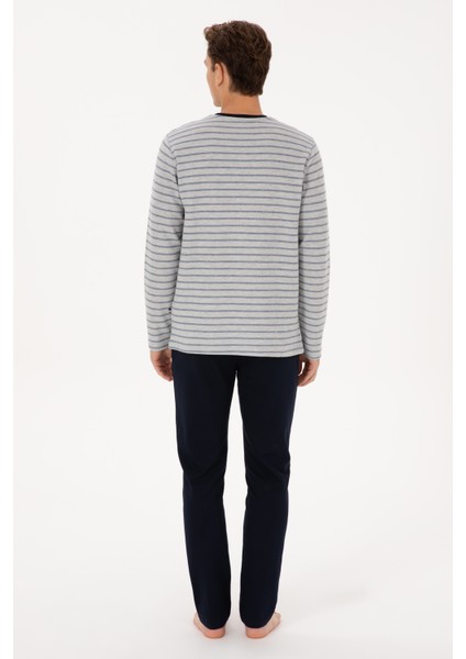 Erkek Lacivert Pijama Takım 50318604-VR033 indirimleri