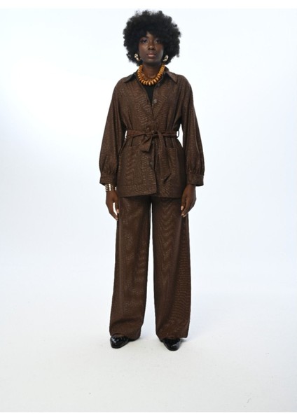 Kadın Çift Cepli Simli Kuşaklı Gömlek fırsatları