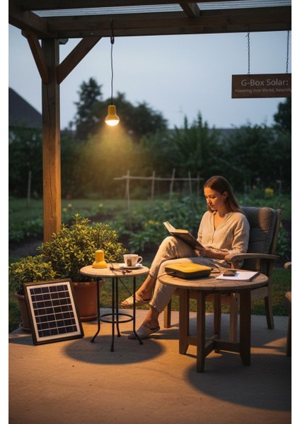 Solar Panelli Kamp, Karavan, Bahçe, Balkon Aydınlatma Seti