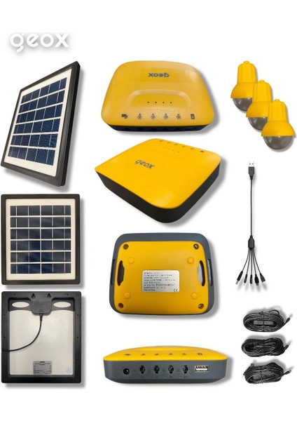 Solar Panelli Kamp, Karavan, Bahçe, Balkon Aydınlatma Seti