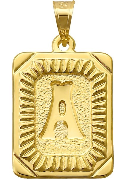 14 Ayar Altın A Harfi Kolye Ucu