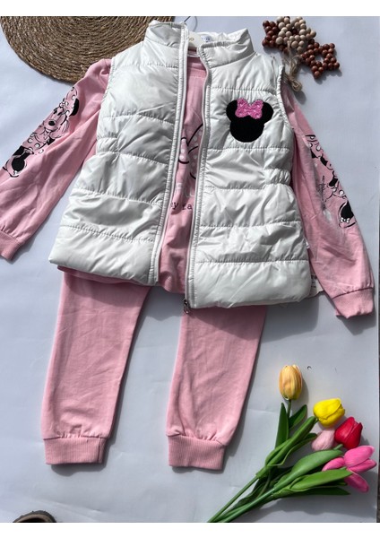 Şişme Yelekli Kız Çoçuk Alt Üst Takım