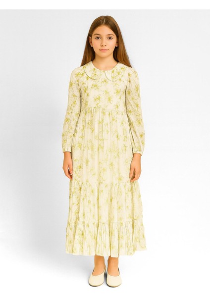 Belinay Kız Çocuk Elbisesi Yeşil