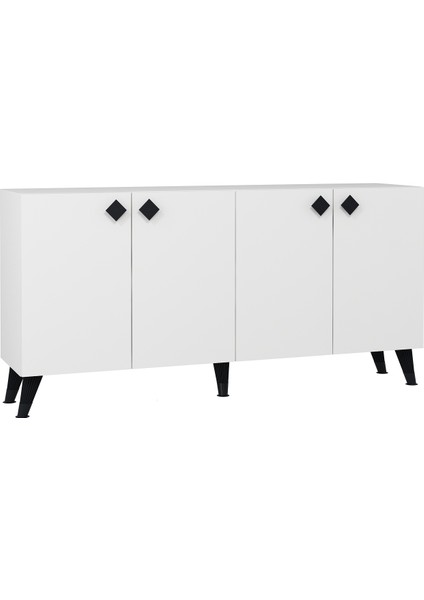 8200-1DD KB150 Konsol, Tv Ünitesi Beyaz-Siyah fiyatları