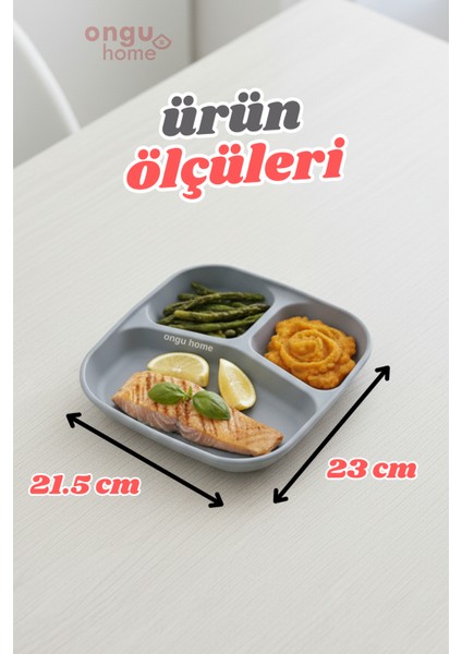 2 Adet Kahvaltı Tabağı Üç Bölmeli Tabak Mama Tabağı Tabldot modelleri