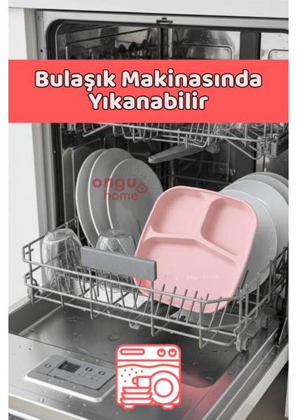 2 Adet Kahvaltı Tabağı Üç Bölmeli Tabak Mama Tabağı Tabldot fırsatları