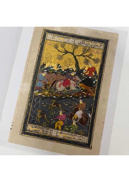 Gecenin Ihtişamında Av Adlı El Yapımı Minyatür Resim 28X17 cm modelleri