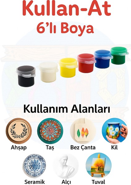 Akrilik Boya Seti 6 Renk