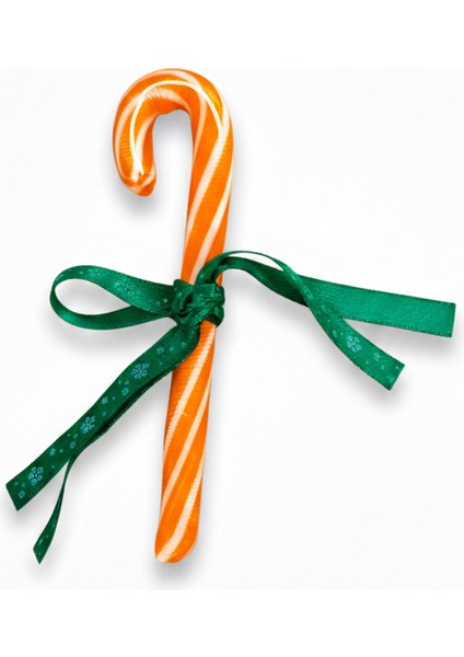 Yılbaşı Baston Şeker 10 Adet Turuncu Beyaz Portakal Aromalı Hediyelik fiyatları