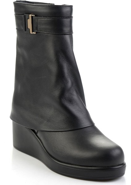 Siyah Hakiki Deri Kadın Bot & Bootie K02724360003 fiyatları