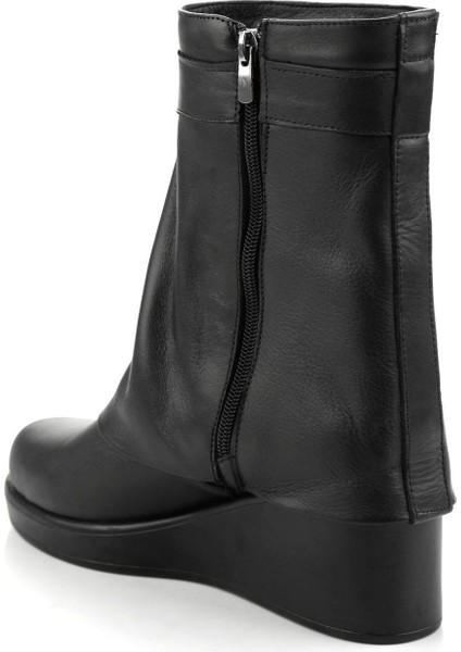 Siyah Hakiki Deri Kadın Bot & Bootie K02724360003 modelleri