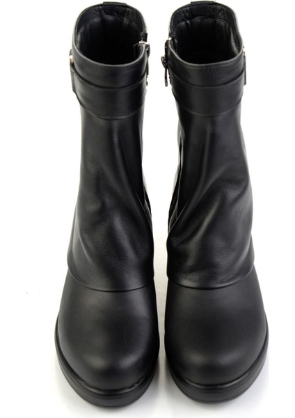 Siyah Hakiki Deri Kadın Bot & Bootie K02724360003 fırsatları