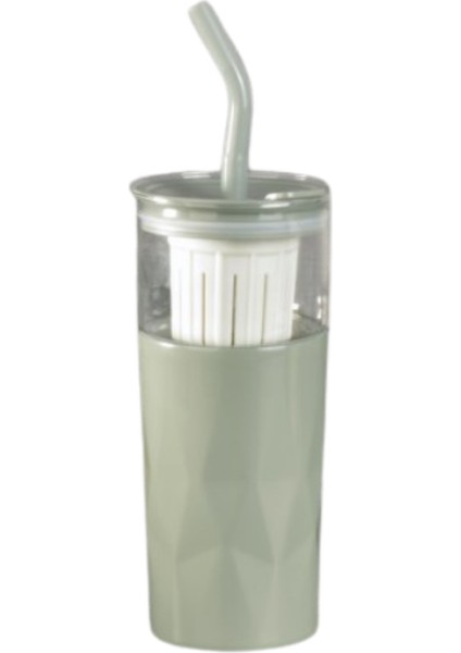 H2O 5'i 1 Yerde Çelik Pipetli Cam Detox Kupa Temizleyici Hediyeli 650 ml modelleri