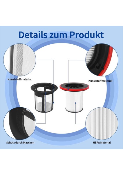 Sınırsız 6 Elektrikli Süpürge Aksesuarı Yedek Parçası Için 2 Filtre (Yurt Dışından) fiyatları