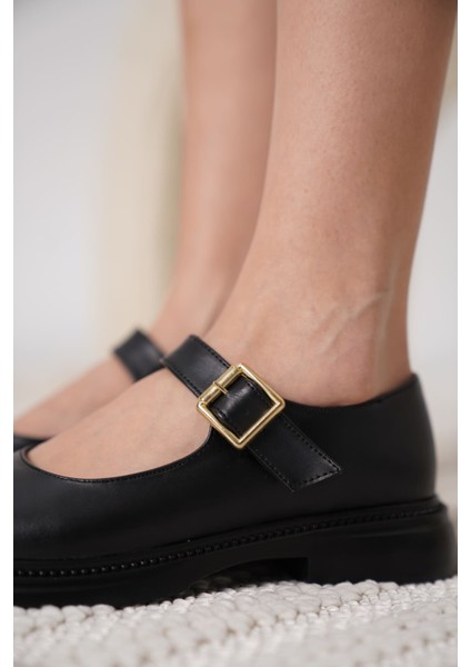 Anairb Siyah Gunluk Mary Jane Ayakkabı