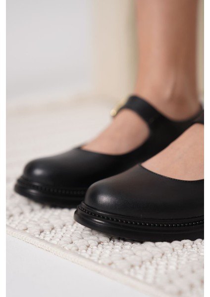 Anairb Siyah Gunluk Mary Jane Ayakkabı