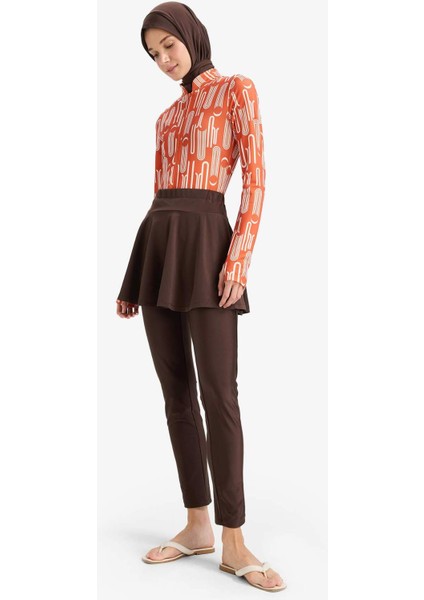 Regular Fit Baskılı Hızlı Kuruyan Su Itici 5'li Burkini Takım E3512AX25HS fiyatları